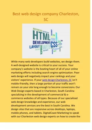 Best web design company Charleston