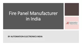 Fire Panel Manufacturer in india
