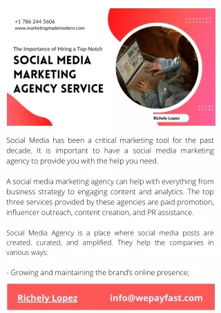 The Importance of Hiring a Top-Notch Social Media Marketing Agency Service