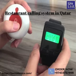 Restaurant calling system in Qatar | Unltd Device