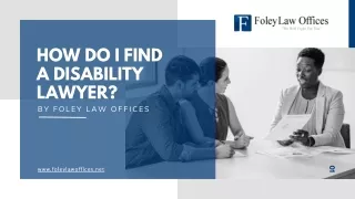 How Do I Find a Disability Lawyer