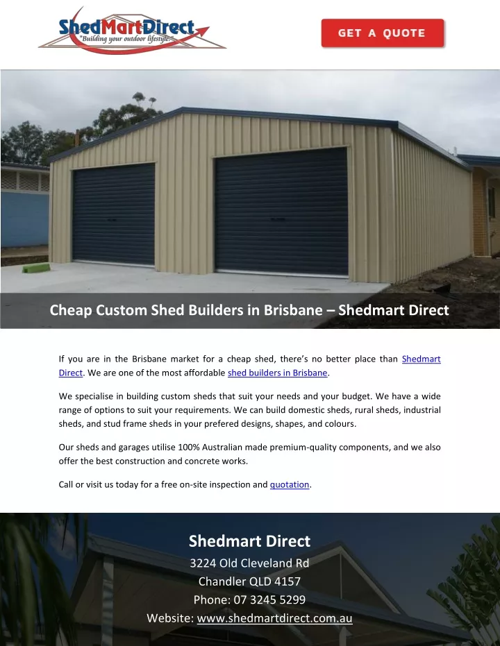 cheap custom shed builders in brisbane shedmart