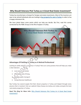 Why Should Veterans Pick Turkey as A Great Real Estate Investment