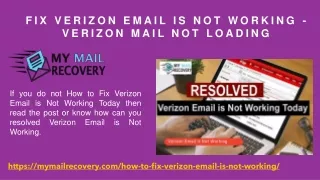 Fix Verizon Email is Not Working - Verizon Mail not loading