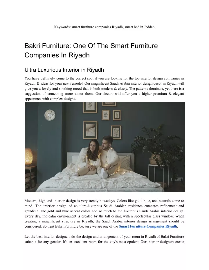 keywords smart furniture companies riyadh smart