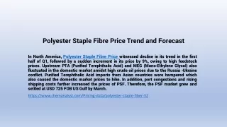 polyester staple fibre price trend and forecast