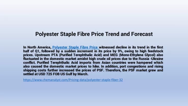 polyester staple fibre price trend and forecast