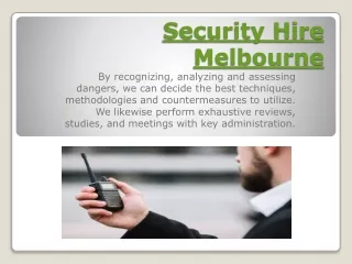 Best security services in Melbourne