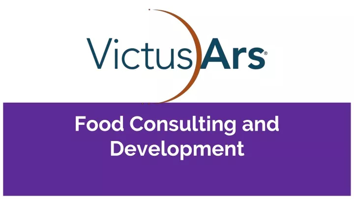 food consulting and development