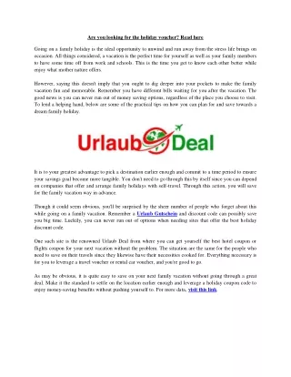 are you looking for the holiday voucher read here