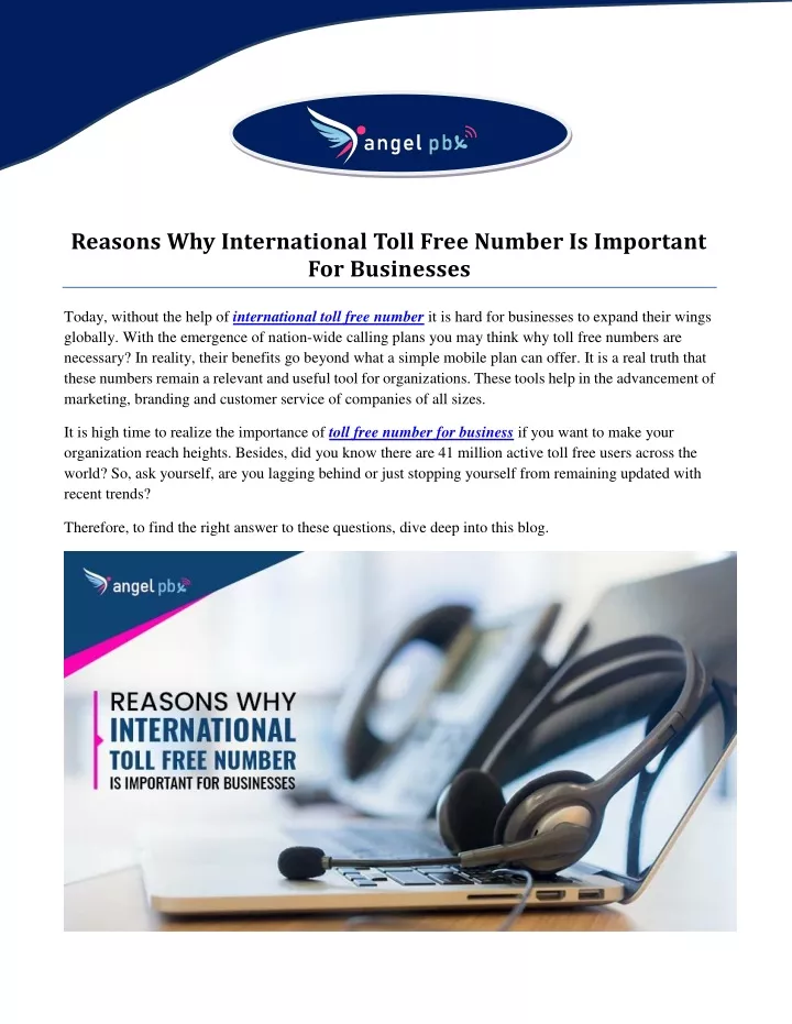 reasons why international toll free number