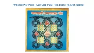 Trimbakeshwar Pooja | Kaal Sarp Puja | Pitra Dosh | Narayan Nagbali