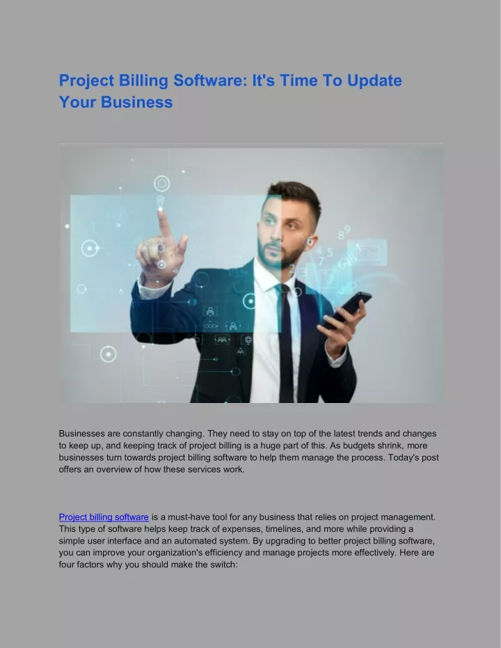 project billing software it s time to update your