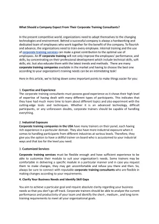 What Should a Company Expect From Their Corporate Training Consultants_.docx (1)
