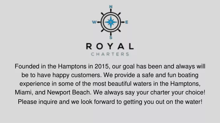 founded in the hamptons in 2015 our goal has been