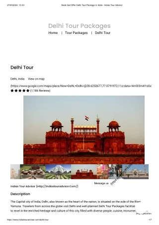 Indias Tour Advisor Tour Package