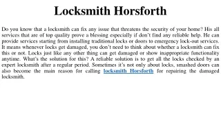 l ocksmith horsforth
