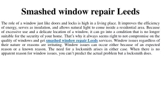 s mashed window repair leeds
