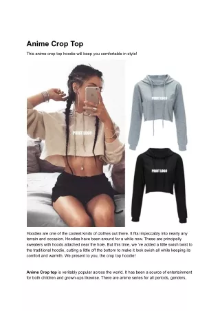 Anime Crop Top