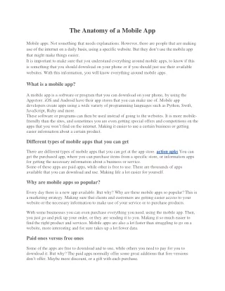 the anatomy of a mobile app