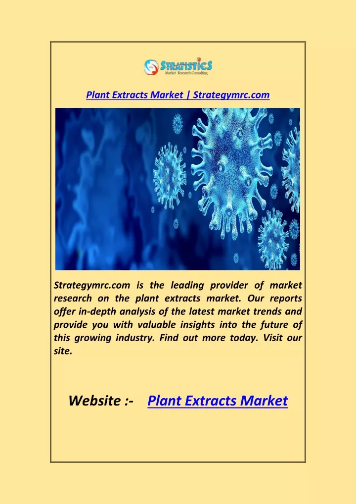 plant extracts market strategymrc com