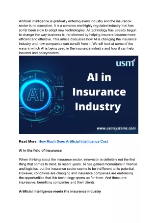 artificial intelligence is gradually entering