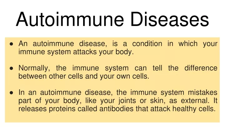 a utoimmune diseases