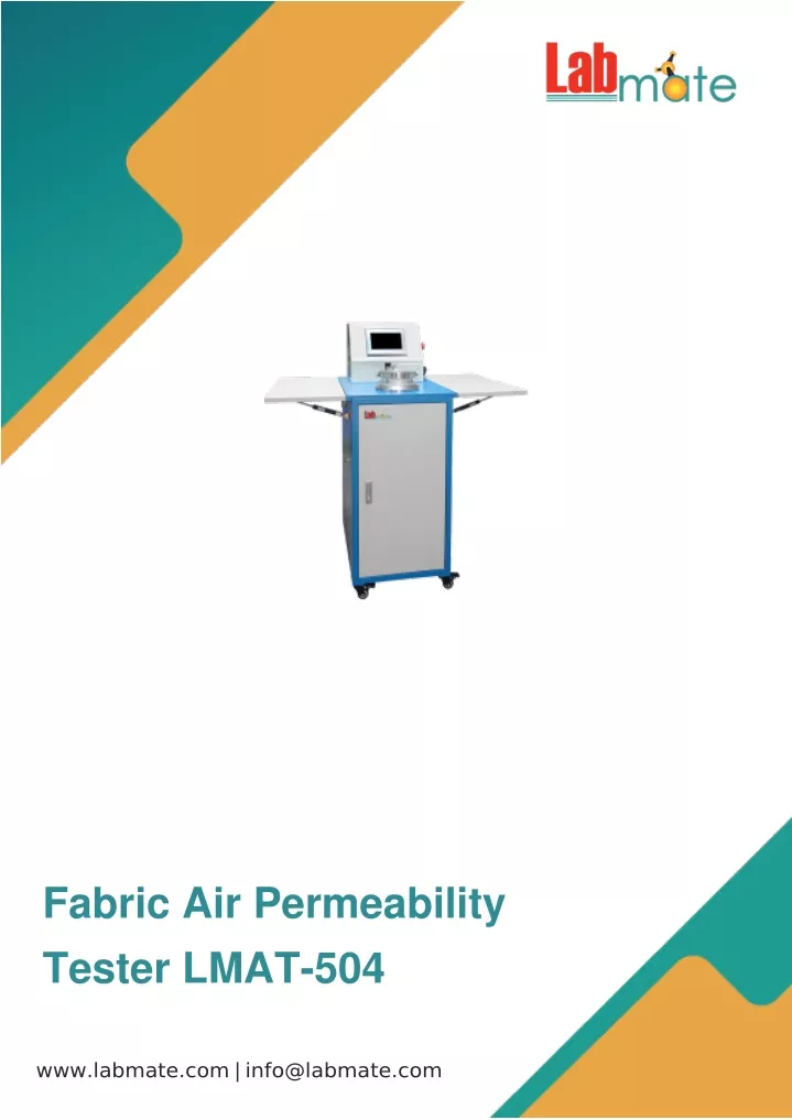 fabric air permeability tester lmat 504