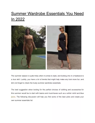 summer wardrobe essentials you need in 2022