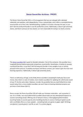 denon sound bar archives profx