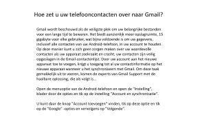 gmail Klantenservice nederland