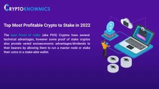 Top Most Profitable Crypto to Stake in 2022