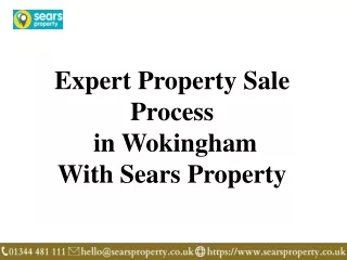Expert Property Sale Process in Wokingham With Sears Property