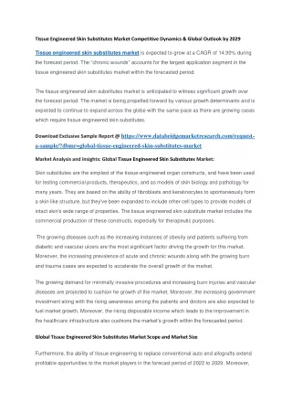 tissue engineered skin substitutes market