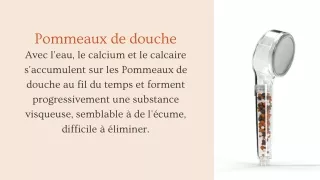 pommeaux de douche avec l eau le calcium
