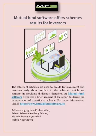mutual fund software offers schemes results