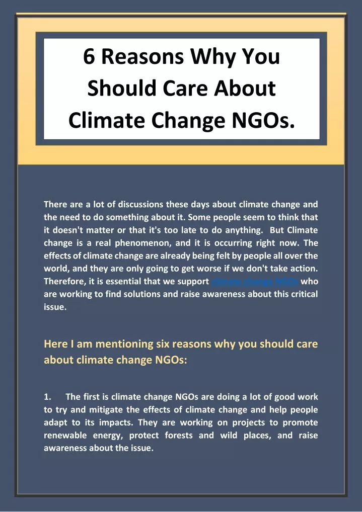 6 reasons why you should care about climate