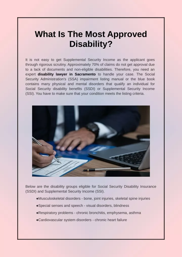 what is the most approved disability