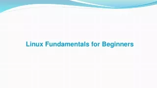 Linux Fundamentals for Beginners