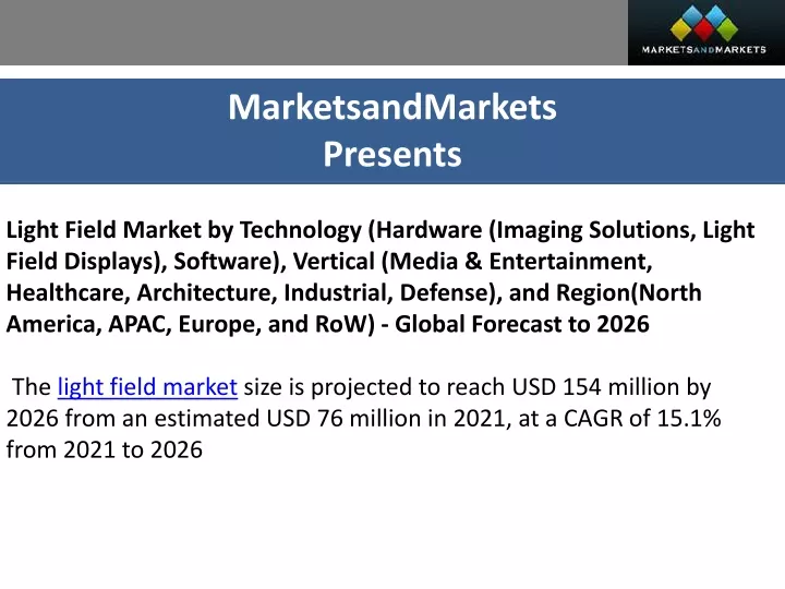 marketsandmarkets presents