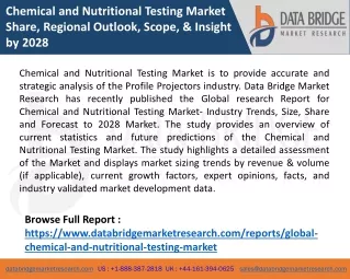 chemical and nutritional testing market share