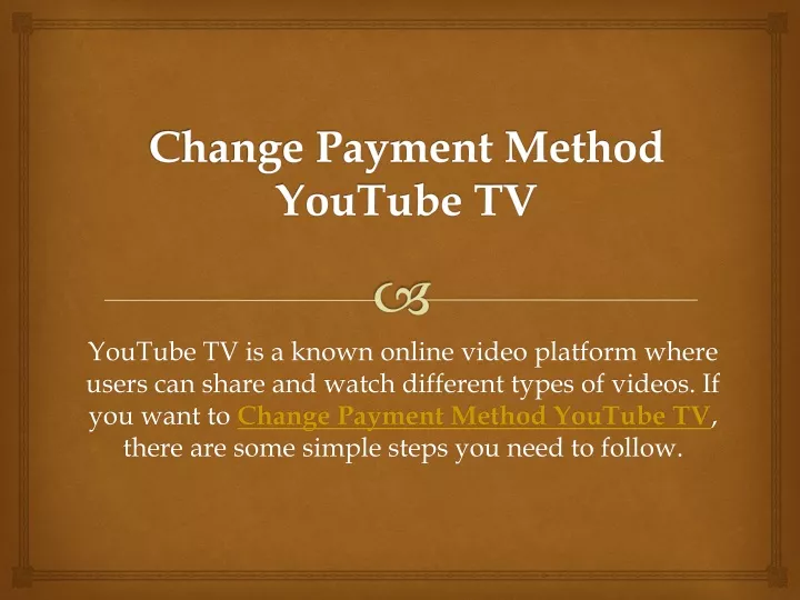 change payment method youtube tv