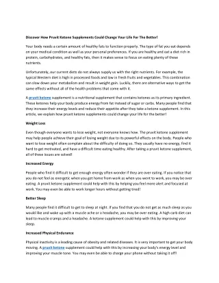 discover how pruvit ketone supplements could