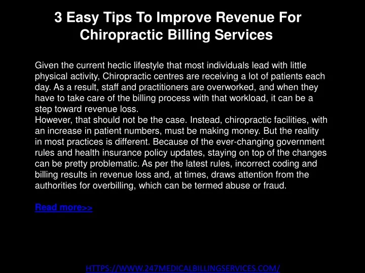 3 easy tips to improve revenue for chiropractic