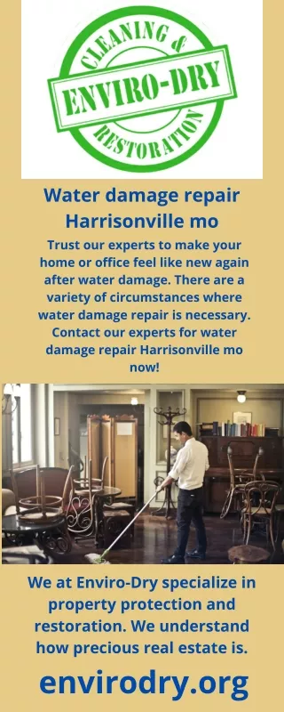 Water Damage restoration Harrisonville mo