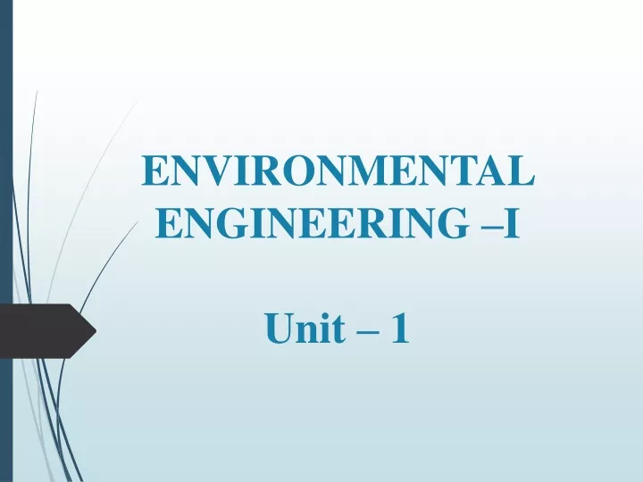 environmental engineering i unit 1