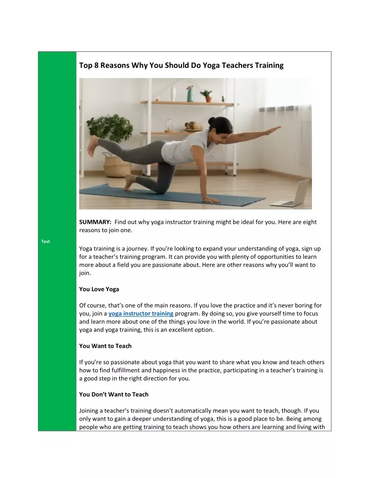 top 8 reasons why you should do yoga teachers