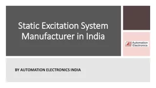 Static Excitation System Manufacturer in india