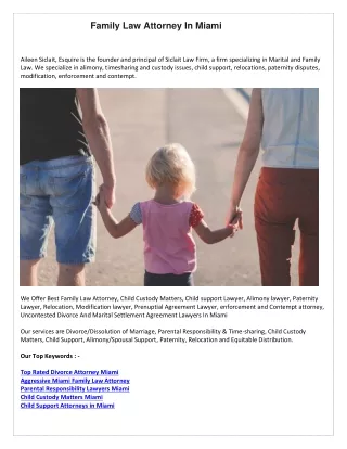 Family Law Attorney In Miami
