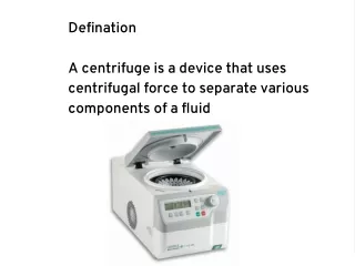 Centrifuge Power Point Presentation